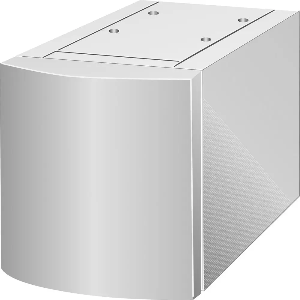 Weißer, emaillierter Warmwasserspeicher mit abgerundeter Vorderseite und oberen Anschlussöffnungen. Gerätemarke: Bosch.